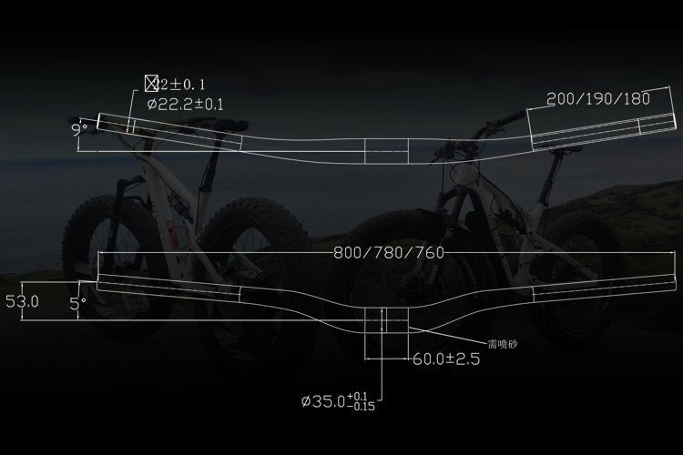 25mm Rise Carbon MTB Handlebar US - Triaero