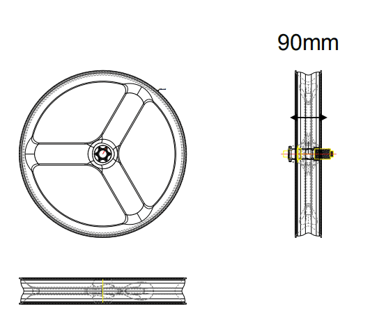 90mm 3S Fat Bike Wheels - Triaero